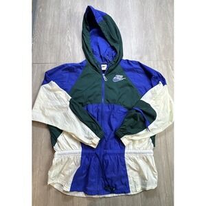 Rare! Vintage 90's Nike Wind Breaker Jacket Medium Color Block Green Blue Clean!